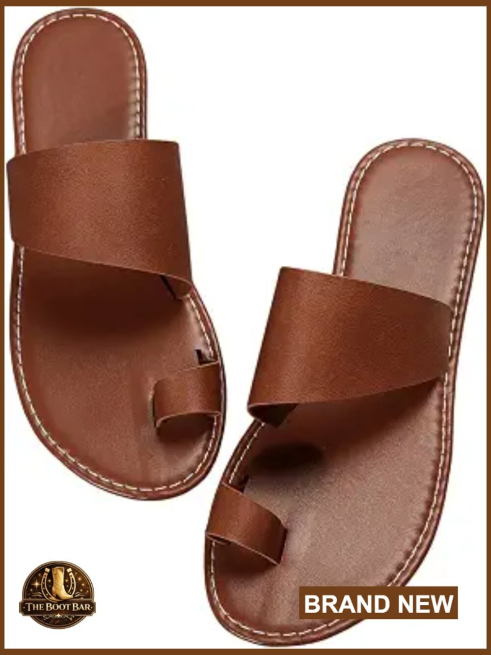 Women's Flat Slide Sandals Wide Width Vacation Toe Ring